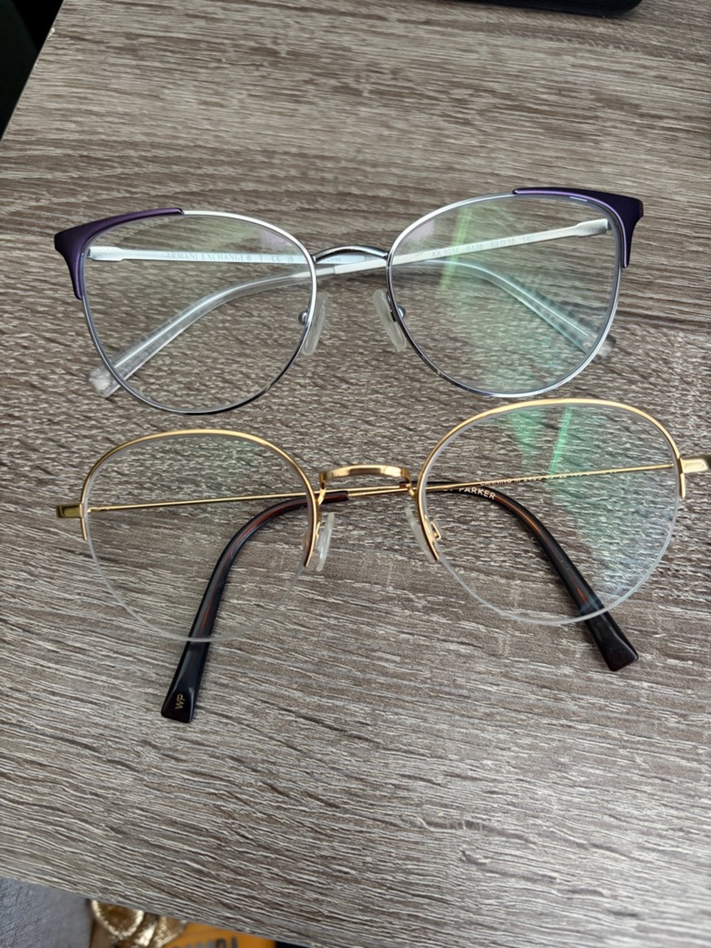 Women’s Armani Exchange & Warby Parker glasses / frames